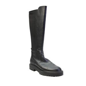 Zara Womens Round Toe Pull On Knee High Boots Black Size 40 10